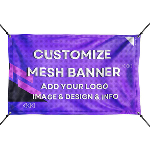 Tùy Chỉnh Ngoài Trời Treo Quảng Cáo Polyester Biểu Ngữ In Ấn Không Thấm Nước Thăng Hoa Vải Hàng Rào Lưới Biểu Ngữ - Product Image 2