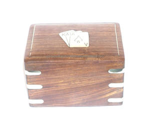 Caja de madera para juegos, caja de almacenamiento de cartas de póker, decoración de alta calidad - Product Image 6