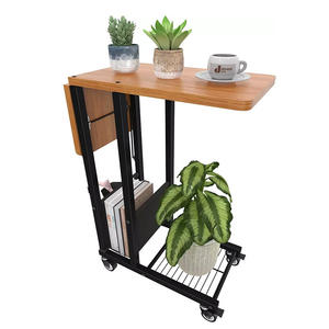 Custom C-Shaped Multifunctional Extendable End Table Contemporary Foldable Mobile Rolling <b>Bedside</b> Furniture for Hotel Living - Product Image 6