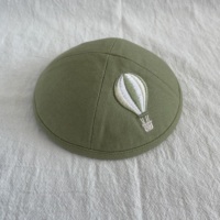 Kipá de Algodón y Lino Premium Transpirable, Yarmulke Judío Bordado Personalizado, Gorra con Forro Estampado para Bodas y Bar Mitzvah, Cuatro Estaciones