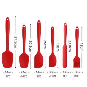 <b>Silicone</b> Spatula Set 6 Piece Heat Resistant Baking <b>Tools</b> For Cake Making - Product Image 5