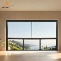 Ventana Corredera Vertical de Aluminio para Exteriores, Impermeable, con Certificación NFRC AS2047, con Mosquitera Integrada
