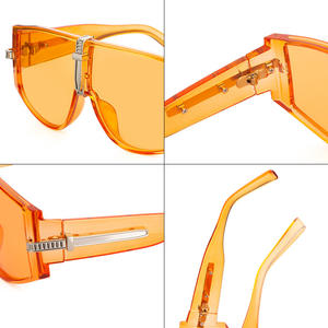 Nouvelles lunettes de soleil UV400 à grande monture pour femmes, en matériau PC, pour sports de plein air, cyclisme, conduite, style coréen tendance - Product Image 5