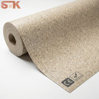Revêtement de sol en vinyle homogène en PVC plastique de 2,0 mm, résistant à l'usure, antidérapant, ignifuge, robuste, 2 m de large, pour usage commercial en intérieur