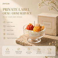 Maßgefertigte Apfel-Kürbis-Torte Duftkerze 182g Glas-Dessertschale Kerze Gemischte Farben Großhandel Private Label OEM Geschenk Deko