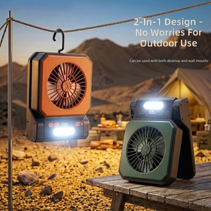 Ventilador <span class=keywords><strong>Solar</strong></span> para Camping com Lanterna LED, Recarregável via USB, Ventilador de Mesa Portátil com 3 Velocidades, Bateria de 4000mAh+ para Aventuras ao Ar Livre - Product Image 5