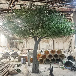 Custom 13Ft High Artificial Olive Tree Made From Fiberglass Wood Trunk With Plastic Branch Material Olive Tree For Cafe
