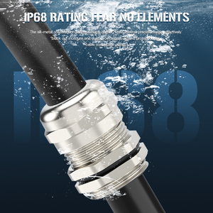 Pg7 M12 Pg13.5 Pg9 Pg11Ip68 Prensaestopas de cable de metal de latón a prueba de agua Prensaestopas de cable eléctrico de acero inoxidable para prensaestopas de cable de 4-8mm - Product Image 6