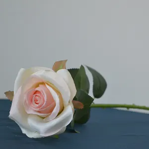 DIY fleur de mariée simple tige rose bouquet soie fleurs artificielles pour la décoration de la maison