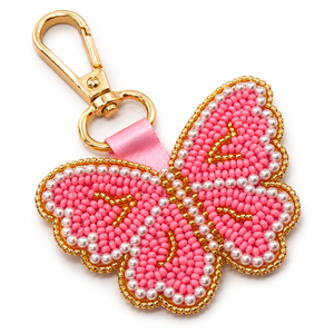 Sstringz Handmade Beaded Butterfly Keychain Colorful Cute <b>Bag</b> Charm Custom Gift Accessory for <b>Keys</b> Backpacks and Handbags - Product Image 3