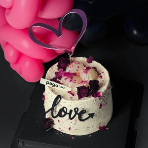 <b>Honey</b> And Sweetness Cake Plug Valentine's Day Birthday Rose Cake Decoration Acrylic Couple Cake Ornament - Product Image 5