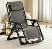 Fauteuil lune inclinable et pliable en acier inoxydable, multi-positions, moderne, durable, portable, avec repose-pieds épaissi, réglable, en tissu Oxford