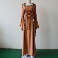 Robe longue à capuche pour femmes grandes tailles, style médiéval, Renaissance, gothique, cosplay, vintage, steampunk, vêtements fantaisie, costume d'Halloween