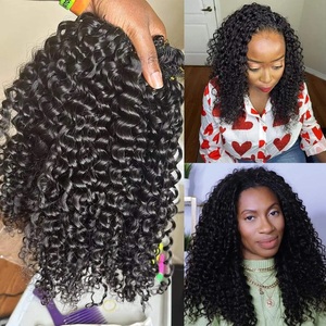 Extensiones de Cabello Humano con Nudos Invisibles Miracle Knots Feathers-Crochet, Extensiones de Cabello Humano con Nudos Pre-Enlazados, Trenzas Rizadas Pixie - Product Image 4