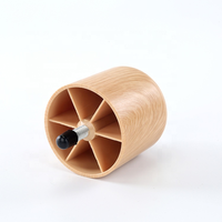 Pieds de meubles en plastique effet marbre crème et grain de bois, cylindriques ronds de 60 mm avec boulon pour canapé