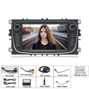 7inch Touchscreen Car Radio <strong>Ford</strong> Focus II S-Max C-Max Mondeo Galaxy II <strong>Kuga</strong> 2008-2011 2DIN Android <strong>Auto</strong> CarPlay Built-in GPS DSP - Product Image 6