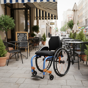 Fauteuil roulant sport en alliage d'aluminium de qualité supérieure |   Largeur et hauteur de siège personnalisées |   Certifié UE - Product Image 1