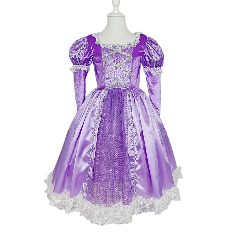 Individuelles Kinderkleid Kostüm Kostüme Mädchen Märchenprinzessin Rapunzel und Aurora Kinderkostüme