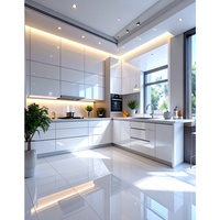 Armoires de cuisine de haute qualité d'Amérique du Nord, design moderne personnalisé, laque UV, pour projets d'appartements