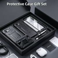 FNTCASE pour iPhone 17e, Coque de protection robuste, Pare-chocs en TPU, Protection d'écran intégrée, Béquille pliable, Protection anti-chute de qualité militaire