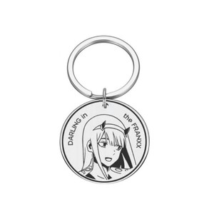 Anime <span class=keywords><strong>DARLING</strong></span> <span class=keywords><strong>in</strong></span> <span class=keywords><strong>The</strong></span> <span class=keywords><strong>FRANXX</strong></span> Porte-clés 02 Zero Two Round Pendant Fashion Halloween <span class=keywords><strong>Cosplay</strong></span> Accessory - Product Image 4