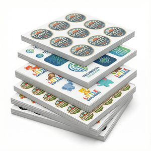 Impresión de Hojas de Etiquetas Adhesivas de Vinilo Impermeables Personalizadas, Troqueladas y Cortadas a Medida, para Envasado de Alimentos, Frascos de Cosméticos, Logotipos de Marca - Product Image 6