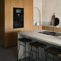 Service de personnalisation de la maison : Meubles minimalistes, armoires de cuisine en bois massif pour les unités de cuisine de villa