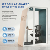 Cabine Acoustique Autoportante Certifiée CE, Direct Usine, ODM OEM, Pod de Bureau Insonorisé Mobile pour une Personne