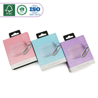 Boîtes d'emballage électroniques Hong Sheng avec languette de suspension Euro Slot universelle pour écouteurs TWS, câbles et coques de téléphone