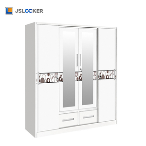 Jslicker OEM/ODM Nhà Cung Cấp In Tủ Quần Áo Với Gương Thép Phòng Ngủ Kim Loại Tủ Quần Áo Với Cửa Trượt Và Ngăn Kéo - Product Image 3