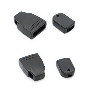 Boucle de lanière en plastique noir H047 H070 pour carte d'identité professionnelle, badge, accessoire de sangle d'épaule - Product Image 1