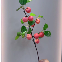 Branches d'Apple Artificielles, Faux Tronc de Fruit avec Feuilles Vertes, Plante Artificielle pour Décoration Maison, Fête, Mariage