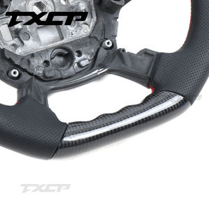 Volant en fibre de carbone personnalisé pour <span class=keywords><strong>Ford</strong></span> Escape1 Focus <span class=keywords><strong>ST</strong></span> RS Fiesta MK2 MK3 Led Volant - Product Image 5