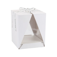 Design de mode Design créatif boîte-cadeau d'emballage de pâtisserie blanche boîte à gâteau transparente