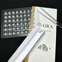 Perles synthétiques de moissanite blanche, taille brillant rond, facettées, 9,25 mm, effet de couleur/feu, pour bracelet