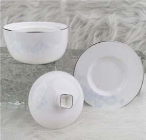 Juego de Vajilla de Porcelana Fina de Alta Calidad, Vajilla de Cerámica Duradera con Calcomanía Personalizada para Uso en el Hogar y Hoteles - Product Image 4