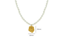 Vénus Vintage doré Vénus déesse pendentif collier de perles d'eau douce collier étanche à l'eau pour la fête tenue quotidienne