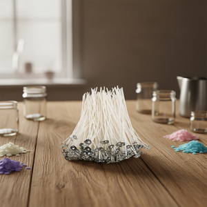 Bougie en cire de soja faite à la main, 100% coton, écologique, non toxique, biologique, à fibres longues, pré-enduite, sans fumée, à combustion lente, résistante à la chaleur - Product Image 4
