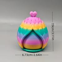 Juguetes de Huevos de Salamandra Vashine, Impresos en 3D con PLA Flexible, Cristalinos, Cynops Orientalis, Divertida Decoración para el Hogar, Juguetes de Animales