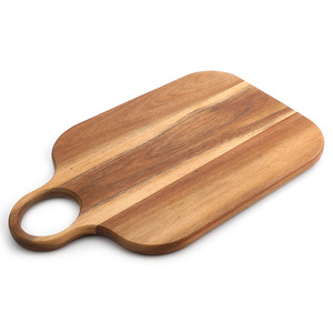 Tabla de cortar de madera de acacia de 1.5 cm de grosor con mango, forma rectangular, para cortar en la cocina, uso doméstico - Product Image 3