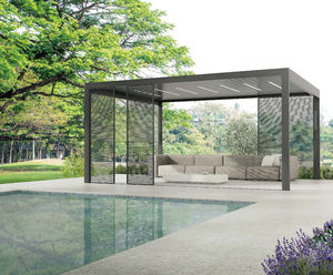 Cina prezzo di fabbrica colore personalizzato pergola alluminio 4x3 4./ <span class=keywords><strong>5x6</strong></span> feritoia autoportante tetto pergolato motorizzato impermeabile alluminio - Product Image 5