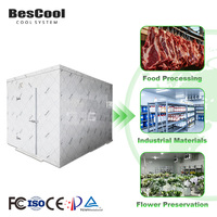 Chambre froide modulaire sur mesure avec unité de réfrigération pour la conservation des fruits de mer congelés et l'entreposage alimentaire