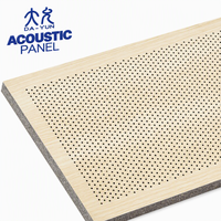 Panneau acoustique perforé en placage de bois écologique de qualité supérieure, classe ignifuge, léger, absorbant le son, pour salon et chambre à coucher
