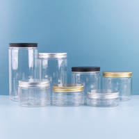 Pots en plastique PET de 30 ml/60 ml/120 ml/150 ml/200 ml/250 ml/300 ml/500 ml/1000 ml, contenants cosmétiques avec couvercles