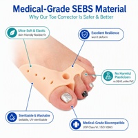 Séparateur d'orteils pour l'amélioration de la déformation du hallux, alignement des orteils varus, support pour le gros orteil pour hommes et femmes, séparateur de hallux valgus