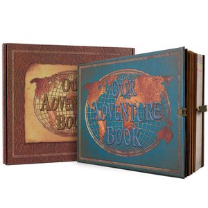 Vintage da phiêu lưu cuốn sách Tạp Chí Album bản đồ thế giới thiết kế với đồng khóa mở rộng Túi Du Lịch Nhật Ký cuốn sách ảnh - Product Image 1
