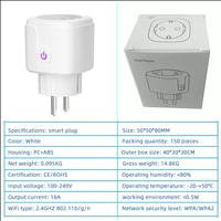 Prise intelligente Wi-Fi Tuya, interrupteur vocal pour téléphone portable, minuterie, dispositif d'allumage/éteignage, prise électrique
