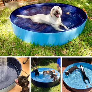 <span class=keywords><strong>Piscina</strong></span> inflable para perros grandes, bañera de baño plegable para mascotas, aseo al aire libre - Product Image 3
