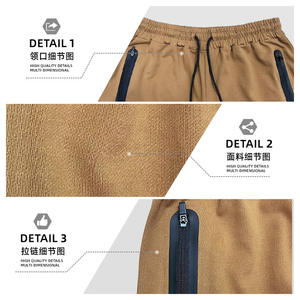 Pantalones Deportivos Casuales para Hombre, Cintura Elástica, Transpirables, para Fitness y Running, Color Gris, Corte Regular, con Etiqueta - Product Image 2