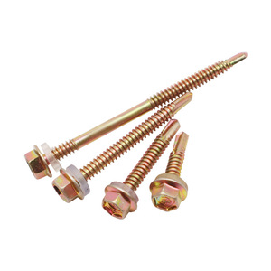 สกรูเจาะเกลียวในตัว Fang Jinshenghe Hex ขนาด 4.3-6.3 มม. เหล็กกล้าคาร์บอน เกรด 4.8 สกรูเกลียวปล่อยหัวหกเหลี่ยมภายนอก GBT 15856.2-2002 - Product Image 1